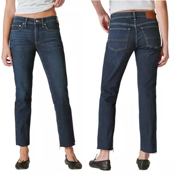 Lucky Brand Denim - Lucky Brand Jeans Size 6 6/28 Hayden Straight Leg Raw Hem Denim
